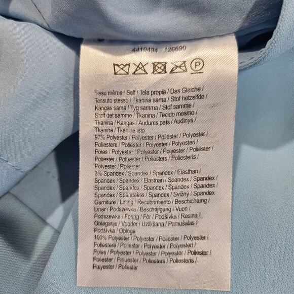 Monique Lhuillier Powder Blue Strapless Midi Dress - Picture 9 of 9